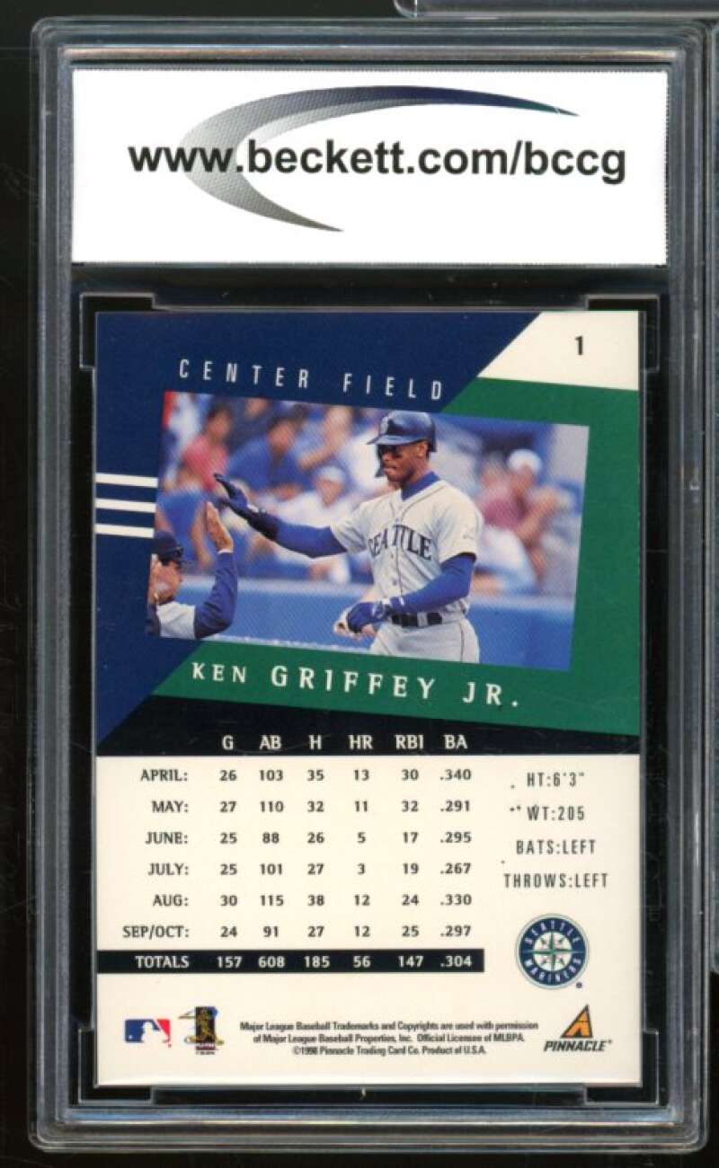 1998 Pinnacle Performers Peak Performers #1 Ken Griffey Jr. BGS BCCG 10 Mint+ Image 2