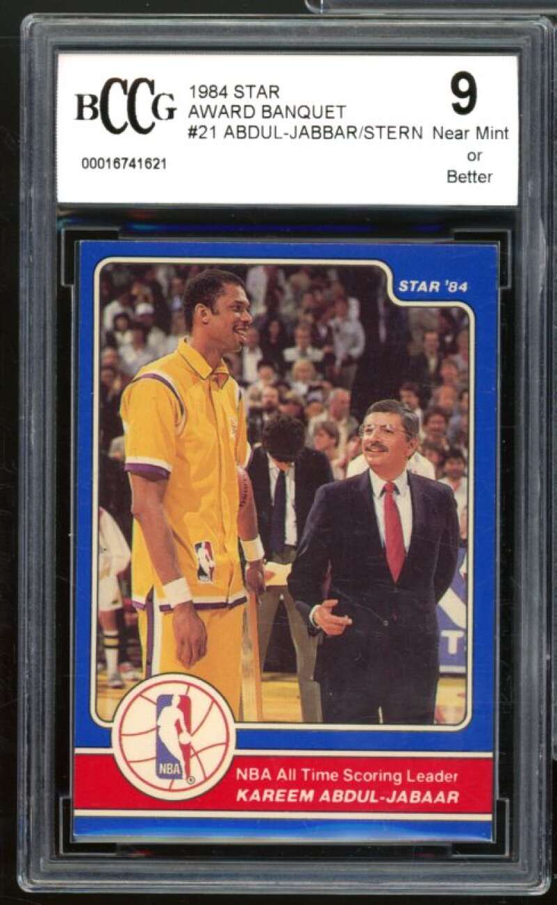 1984 Star Awards Banquet #21 Kareem Abdul-Jabbar /David Stern BGS BCCG 9 NM+ Image 1