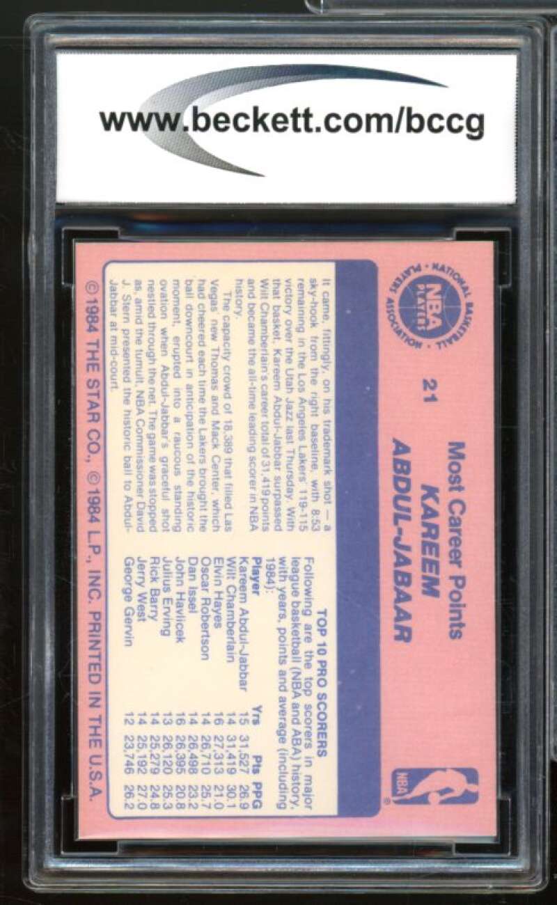 1984 Star Awards Banquet #21 Kareem Abdul-Jabbar /David Stern BGS BCCG 9 NM+ Image 2