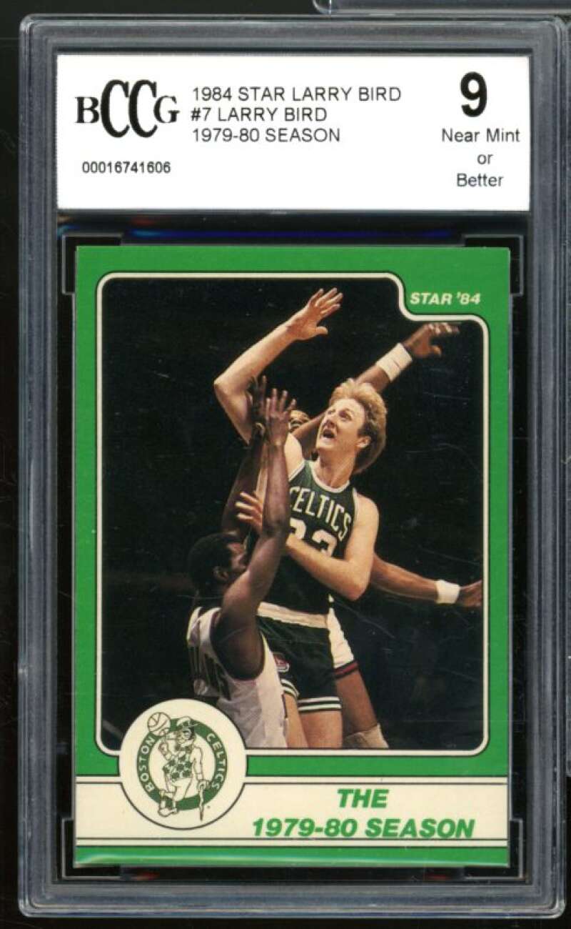 1984 Star Larry Bird #7 Larry Bird 1979-80 Season Card BGS BCCG 9 Near Mint+ Image 1