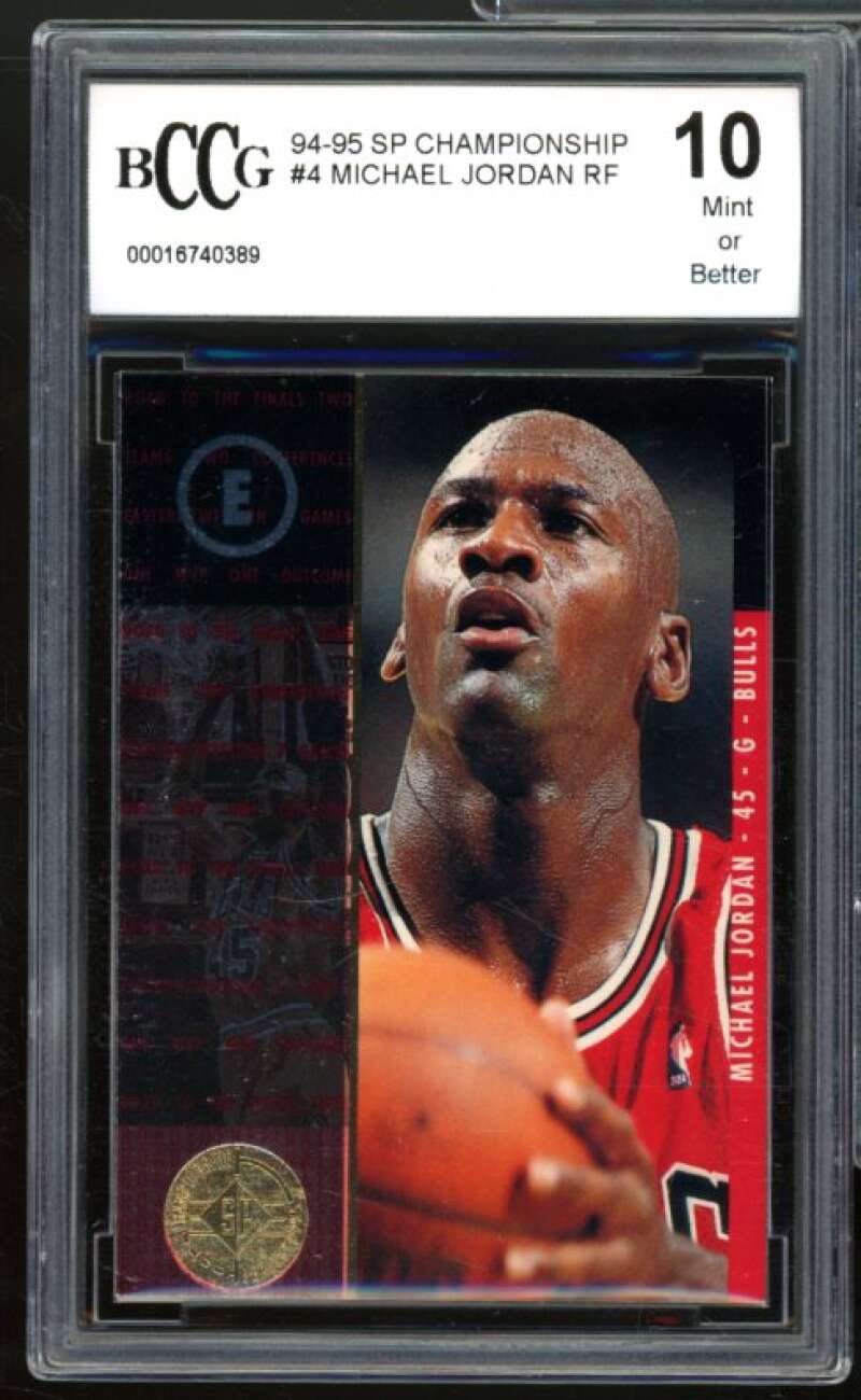 1994-95 SP Championship #4 Michael Jordan Card BGS BCCG 10 Mint+ Image 1