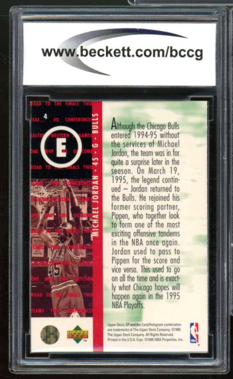 1994-95 SP Championship #4 Michael Jordan Card BGS BCCG 10 Mint+ Image 2