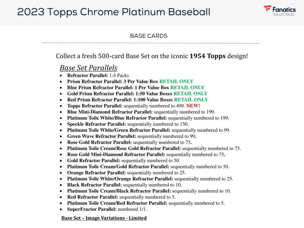 2023 Topps Chrome Platinum Anniversary Baseball 8-Pack Blaster Box Image 3