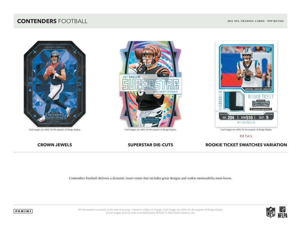 2023 Panini Contenders Football 5-Pack Blaster Box Image 4