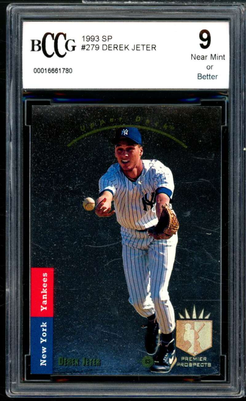 1993 SP #279 Derek Jeter Rookie Card BGS BCCG 9 Near Mint+ Image 1