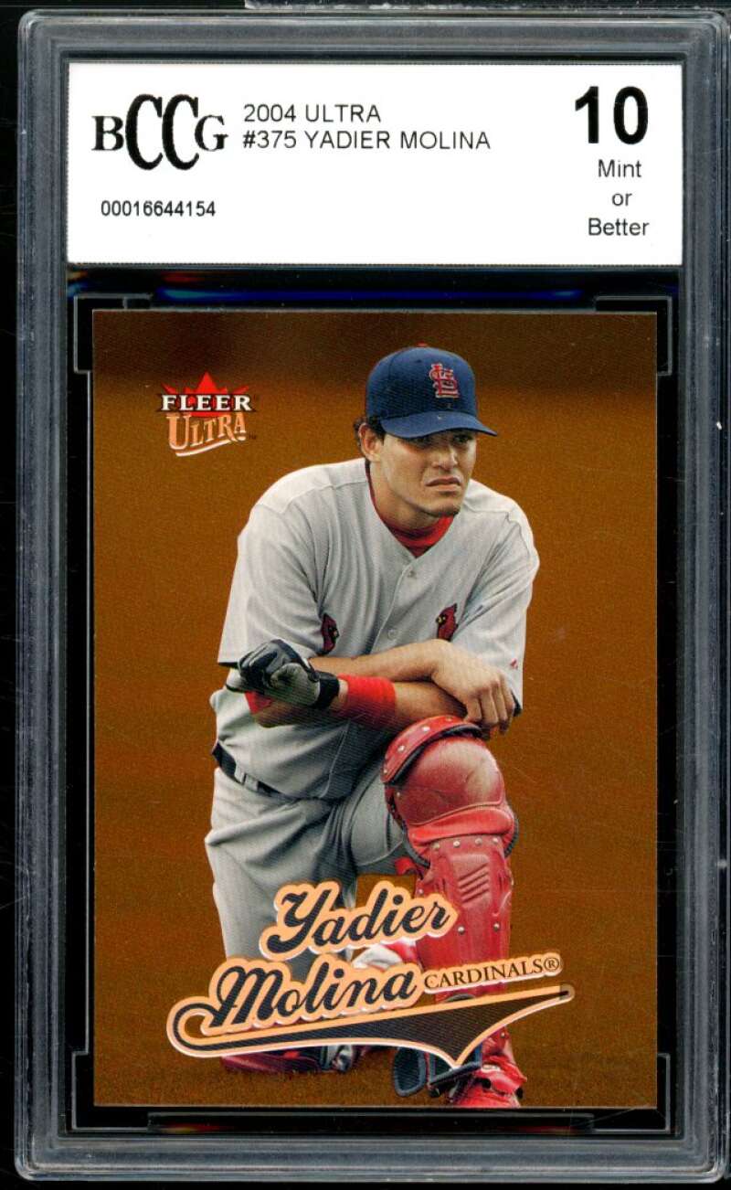 2004 Ultra #375 Yadier Molina Rookie Card BGS BCCG 10 Mint+ Image 1