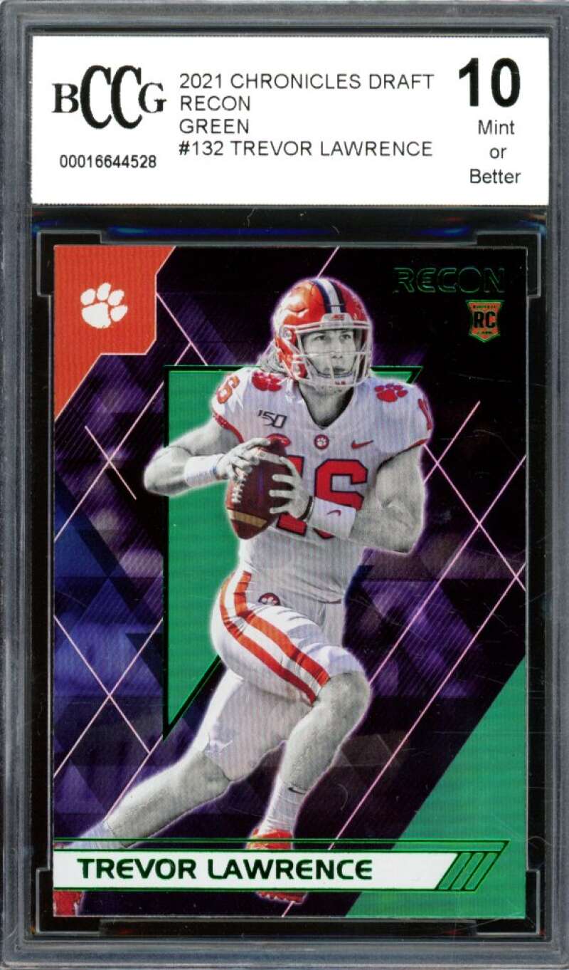 2021 Chronicles Draft #132 Trevor Lawrence Rookie Card BGS BCCG 10 Mint+ Image 1