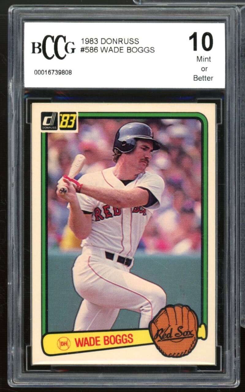 1983 Donruss #586 Wade Boggs Rookie Card BGS BCCG 10 Mint+ Image 1