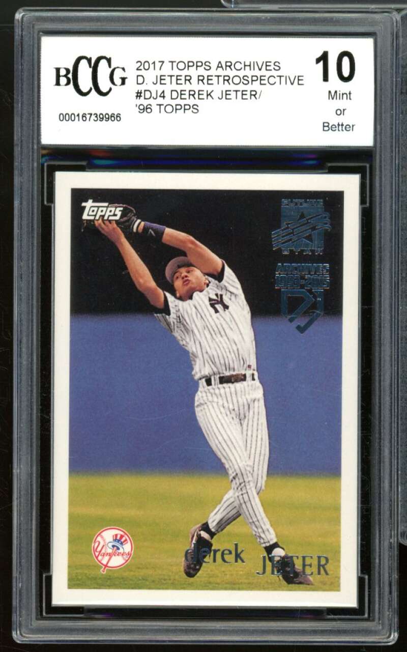 2017 Topps Archives #DJ4 Derek Jeter Card BGS BCCG 10 Mint+ Image 1