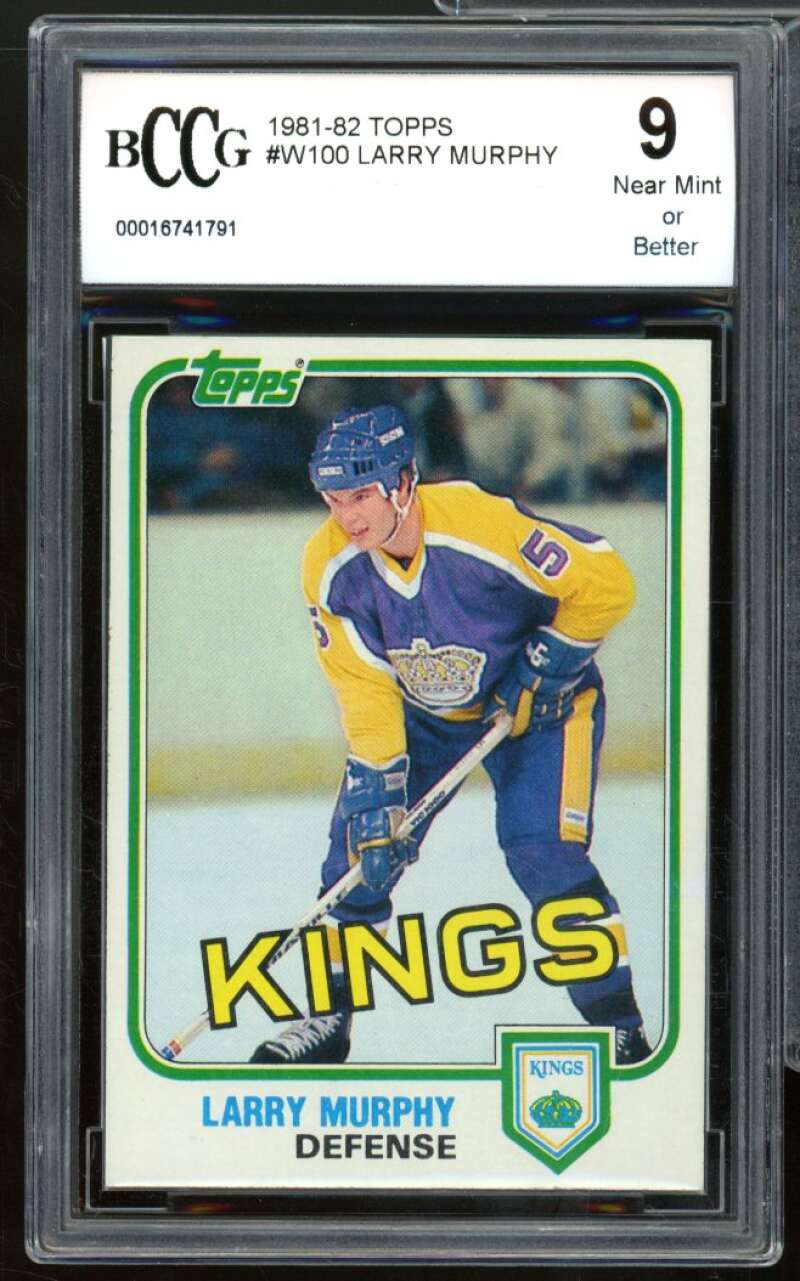 1981-82 Topps #W100 Larry Murphy Rookie Card BGS BCCG 9 Near Mint+ Image 1