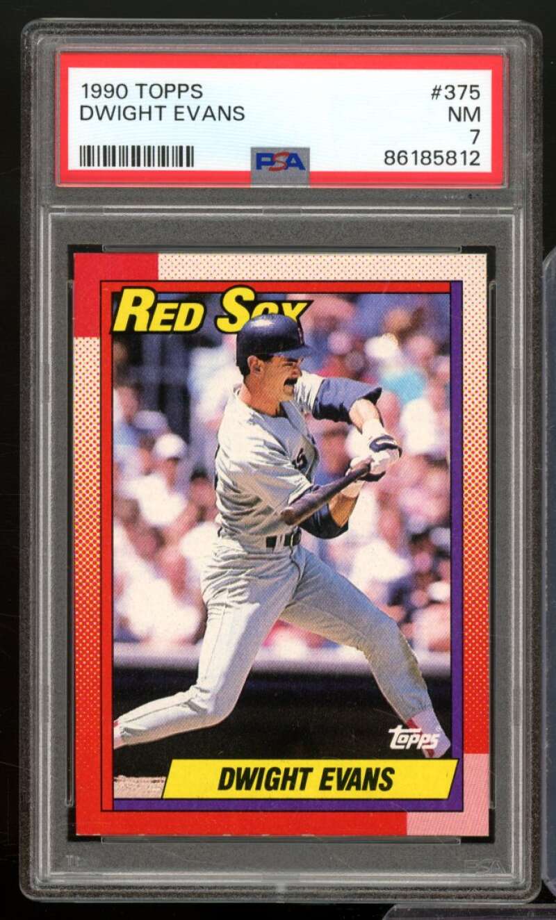 Dwight Evans Card 1990 Topps #375 PSA 7 Image 1