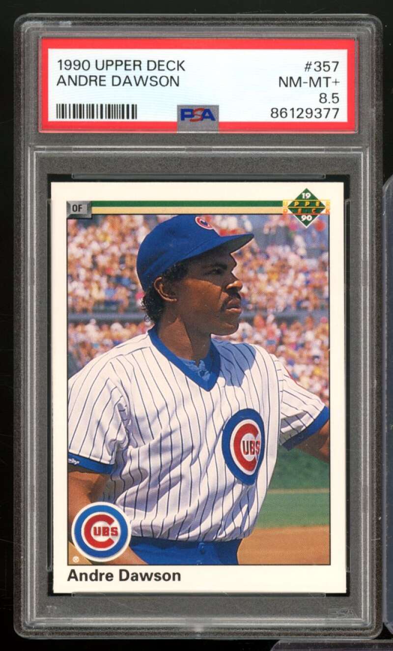 Andre Dawson Card 1990 Upper Deck #357 PSA 8.5 Image 1