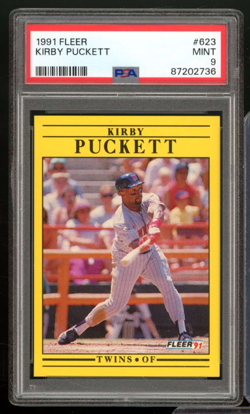 Kirby Puckett Card 1991 Fleer #623 PSA 9 Image 1