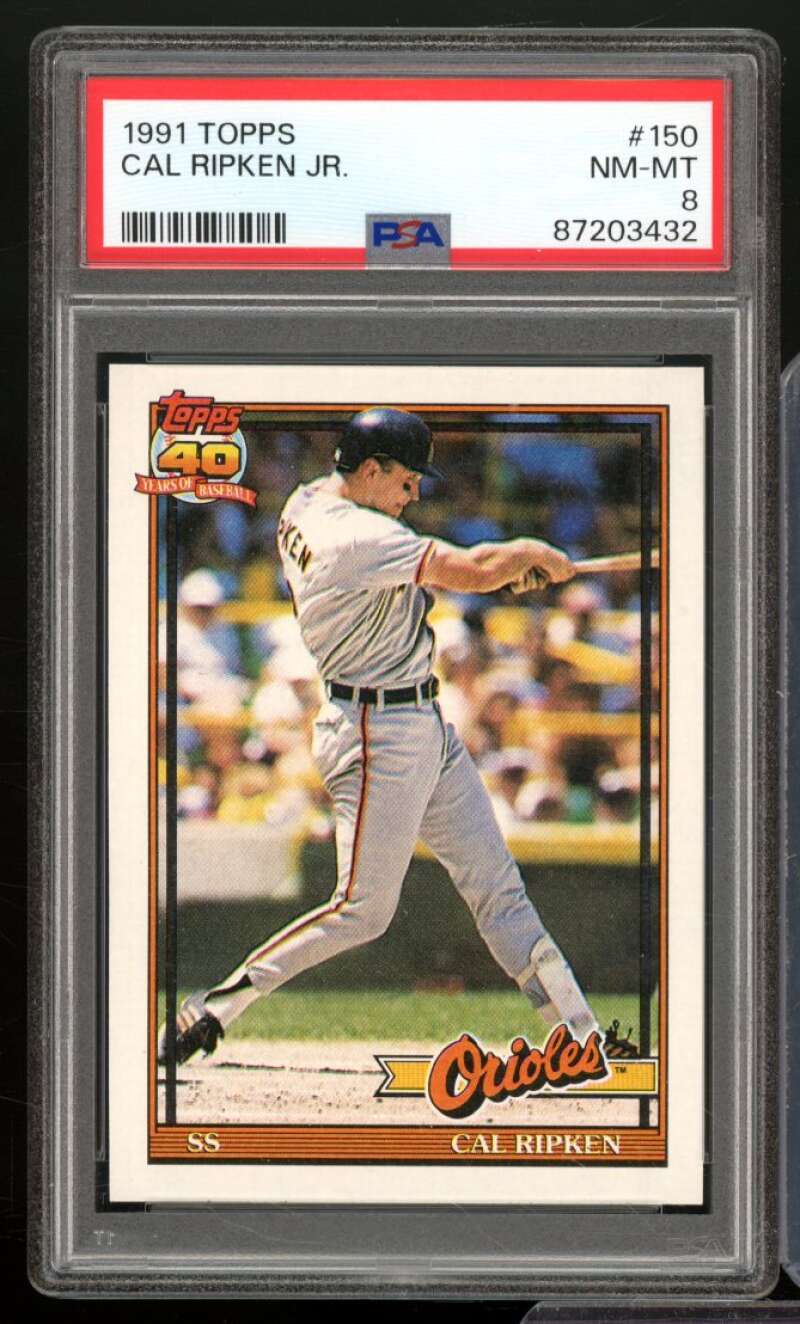 Cal Ripken Jr. Card 1991 Topps #150 PSA 8 Image 1