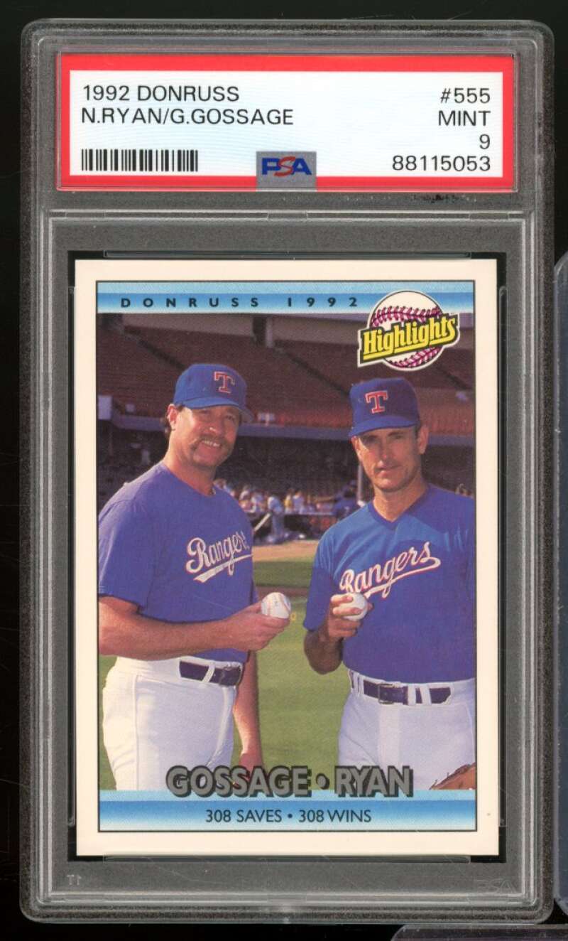 Nolan Ryan/Goose Gossage Card 1992 Donruss #555 PSA 9 Image 1