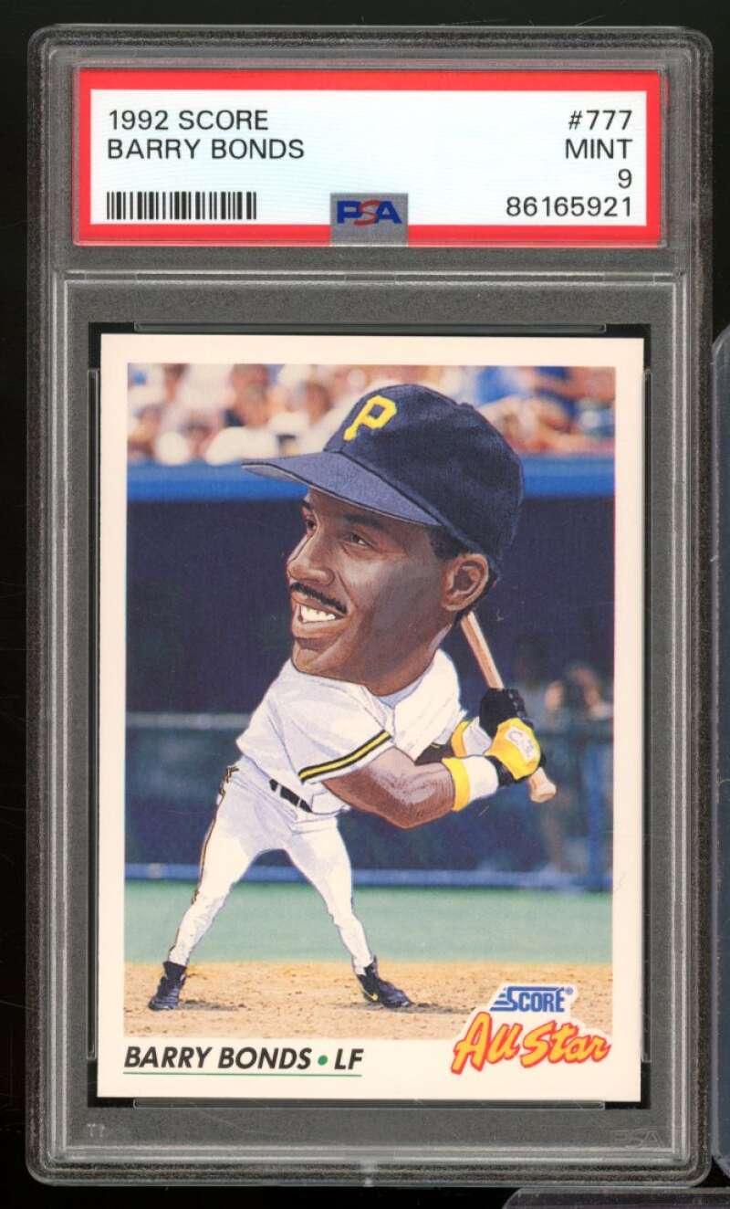 Barry Bonds Card 1992 Score #777 PSA 9 Image 1