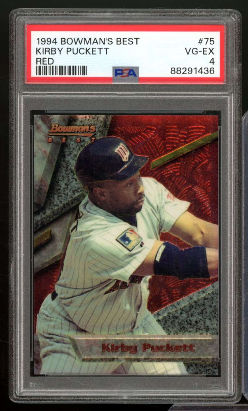 Kirby Puckett Card 1994 Bowman's Best #75 PSA 4 Image 1