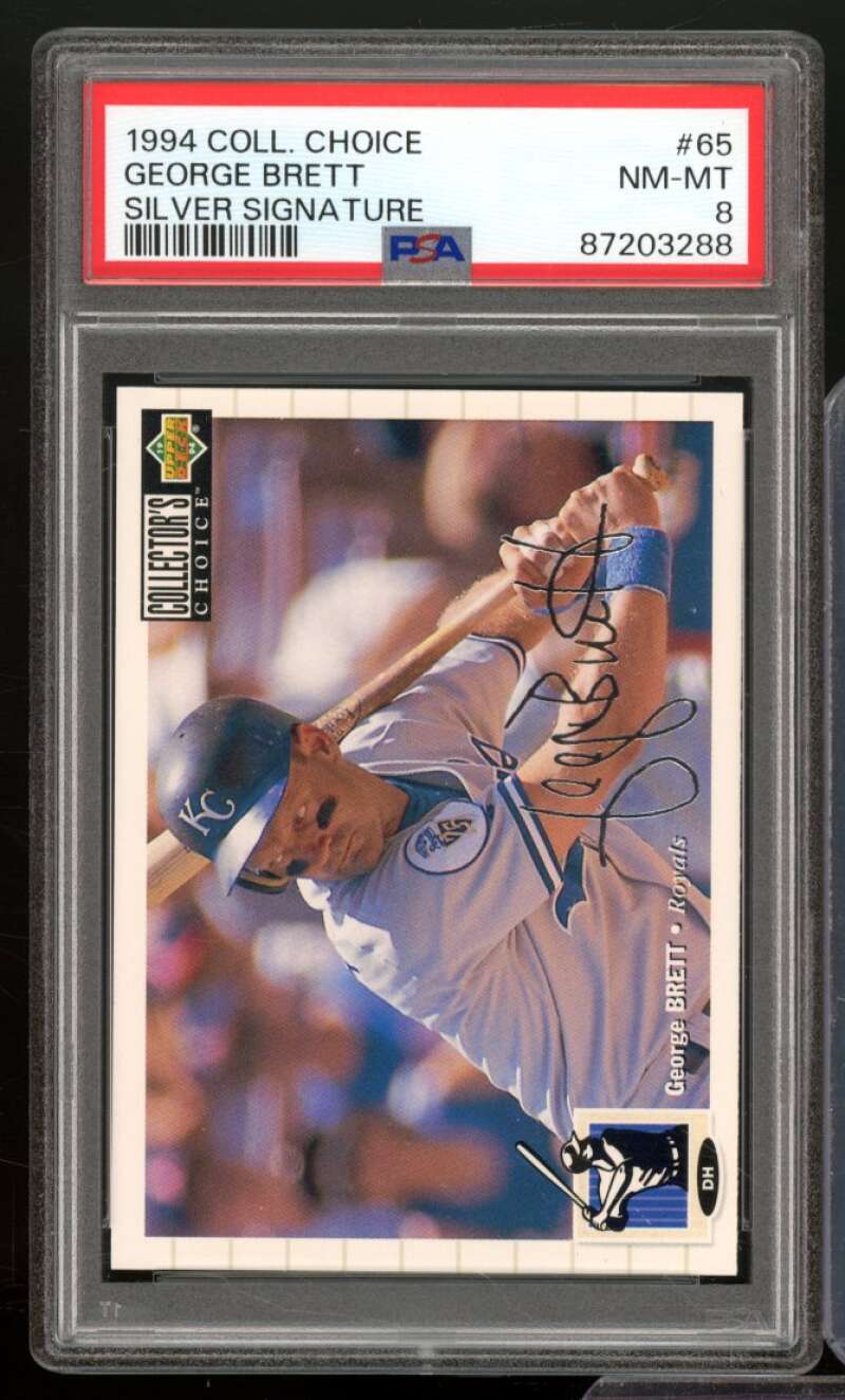 George Brett Card 1994 Collector's Choice Silver Signature #65 PSA 8 Image 1