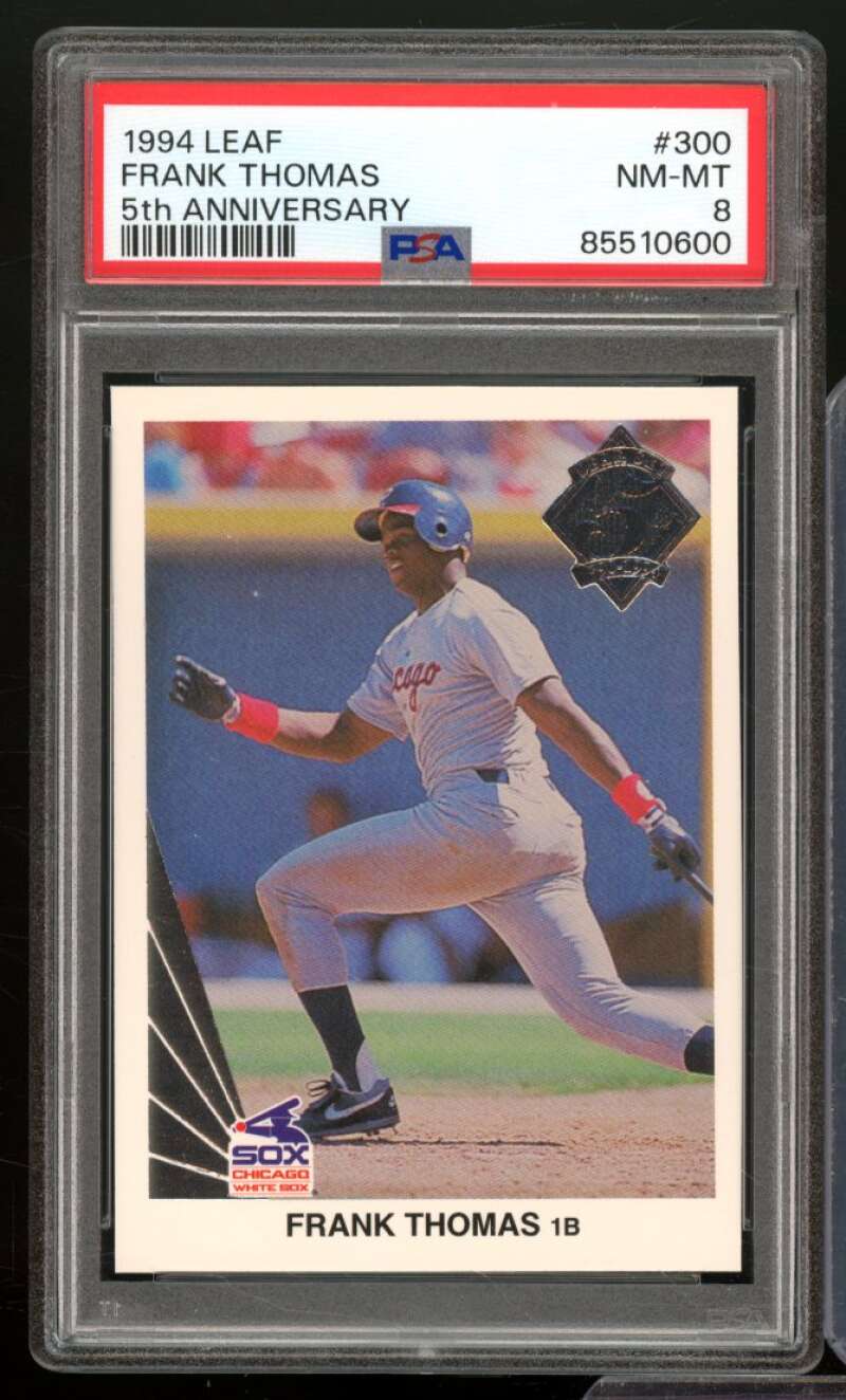 Frank Thomas Card 1994 Leaf 5th Anniversary #300 PSA 8 Image 1