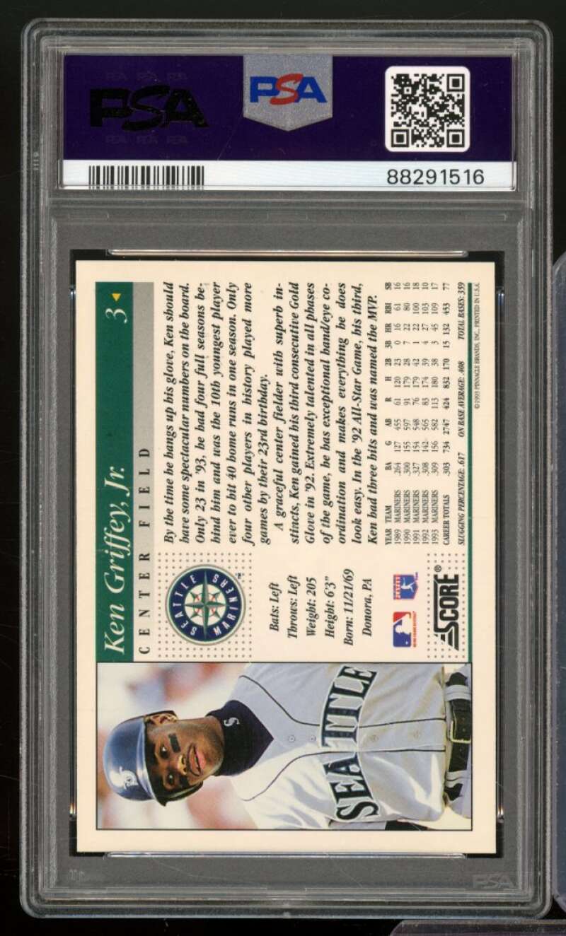 Ken Griffey Jr. Card 1994 Score #3 PSA 5 Image 2