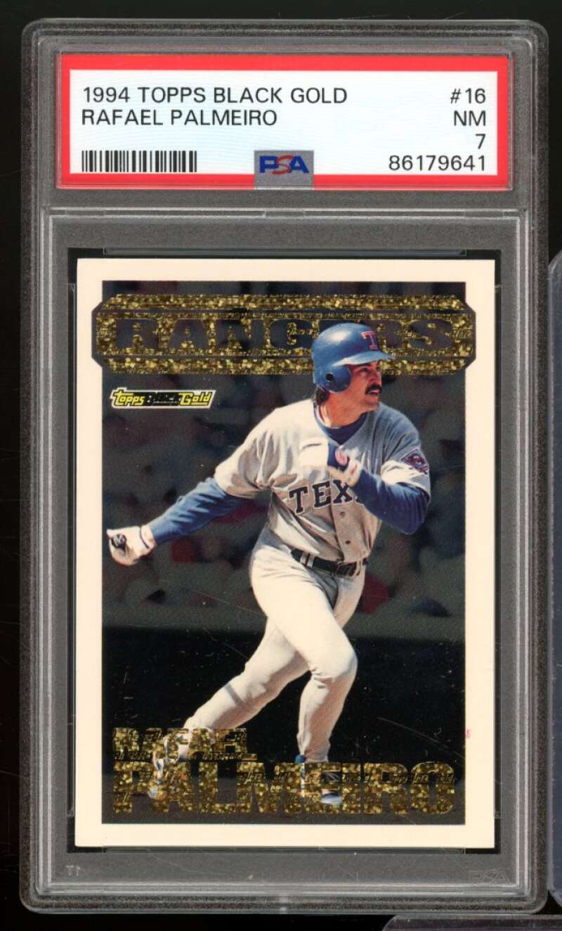 Rafael Palmeiro Card 1994 Topps Black Gold #16 PSA 7 Image 1