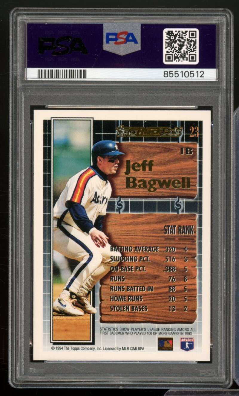 Jeff Bagwell Card 1994 Topps Black Gold #23 PSA 7 Image 2