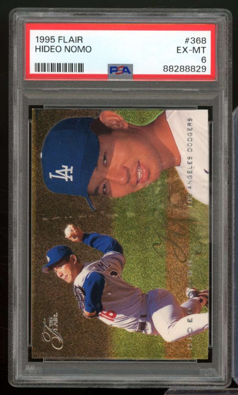 Hideo Nomo Rookie Card 1995 Flair #368 PSA 6 Image 1