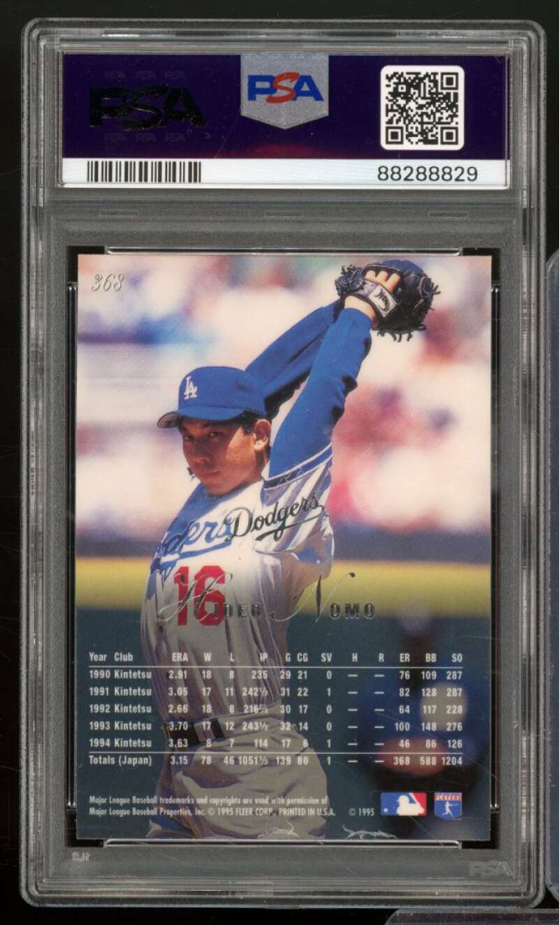 Hideo Nomo Rookie Card 1995 Flair #368 PSA 6 Image 2