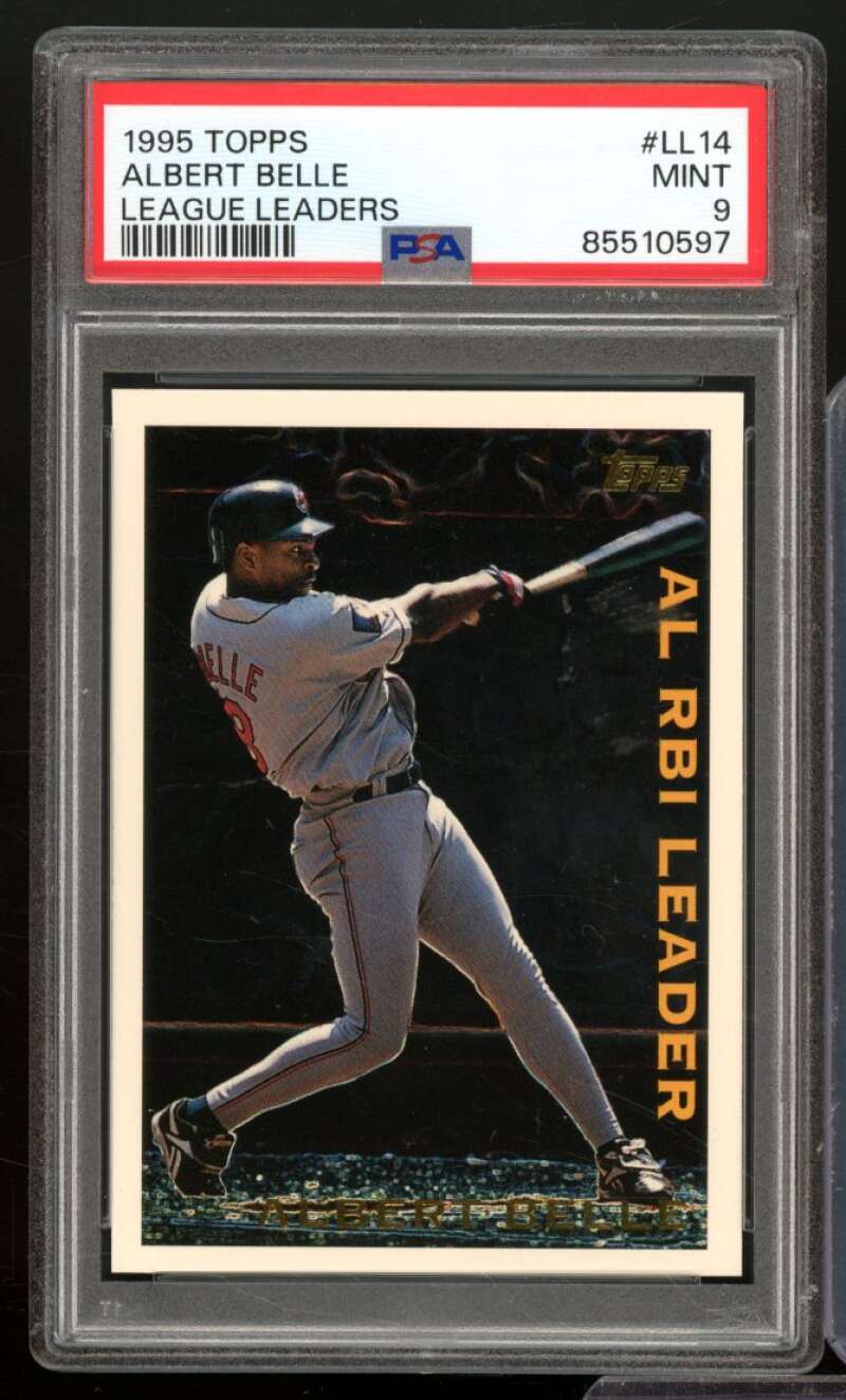 Albert Belle Card 1995 Topps #LL14 PSA 9 Image 1