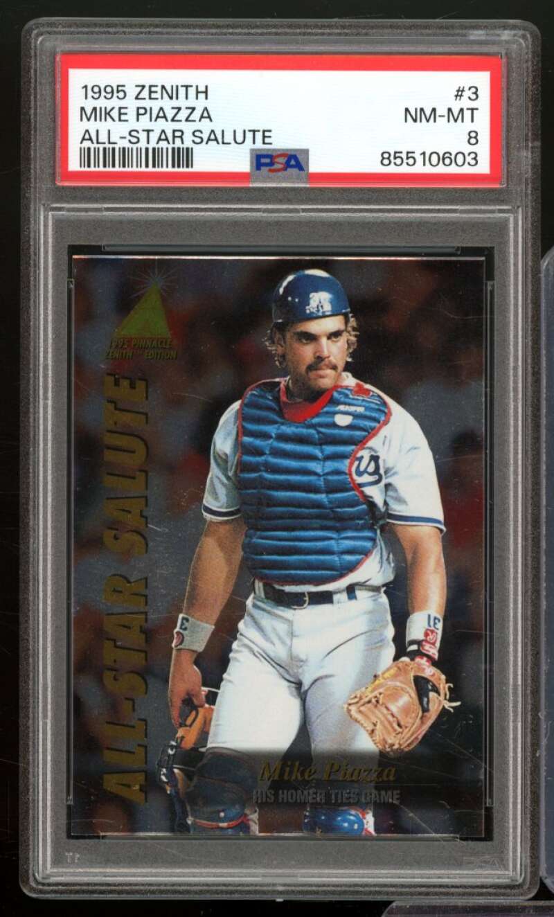 Mike Piazza Card 1995 Zenith All-Star Salute #3 PSA 8 Image 1