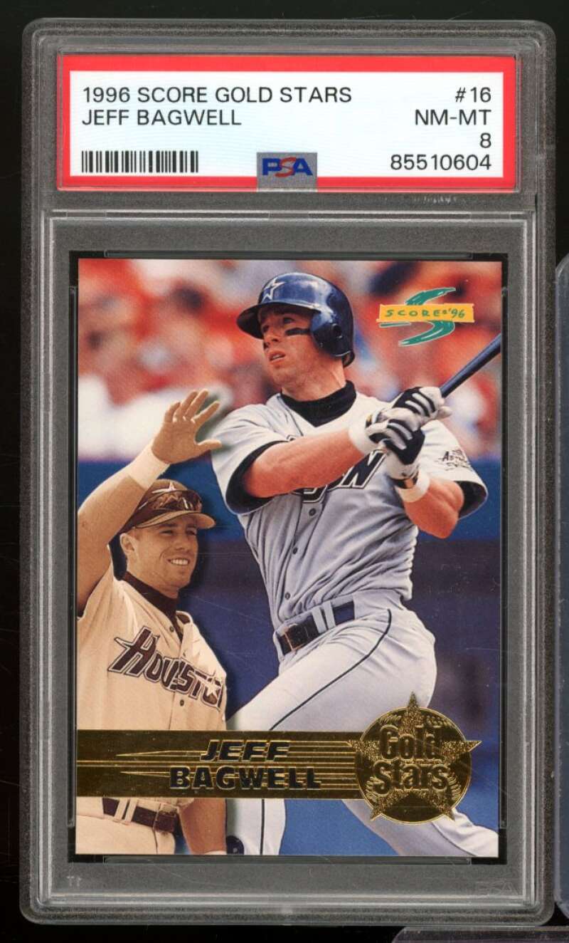 Jeff Bagwell Card 1996 Score Gold Stars #16 PSA 8 Image 1