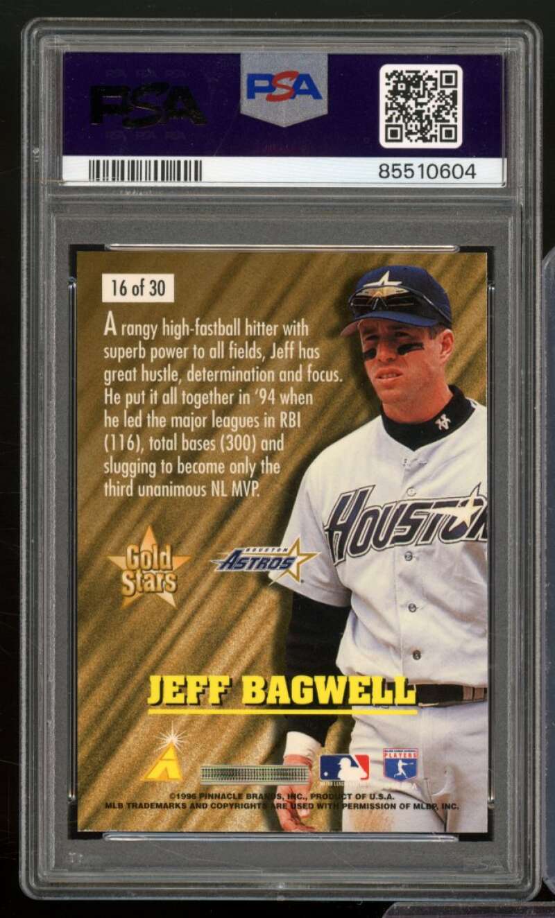 Jeff Bagwell Card 1996 Score Gold Stars #16 PSA 8 Image 2