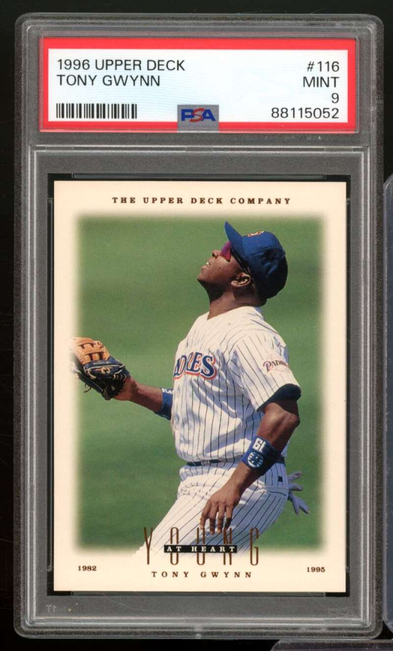 Tony Gwynn Card 1996 Upper Deck #116 PSA 9 Image 1