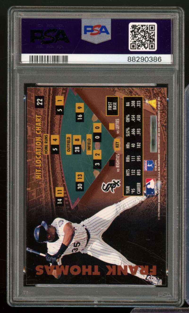 Frank Thomas Card 1996 Zenith #22 PSA 9 Image 2