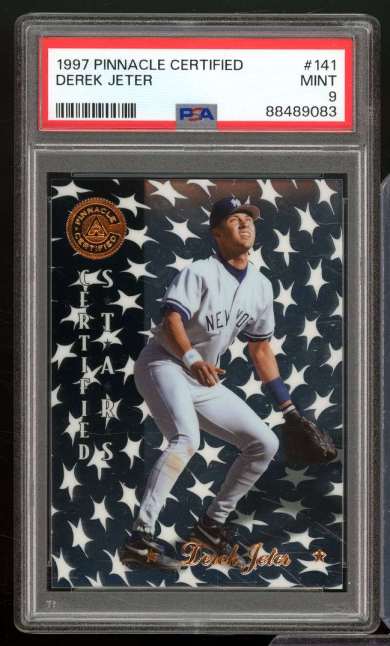 Derek Jeter Card 1997 Pinnacle Certified #141 PSA 9 Image 1