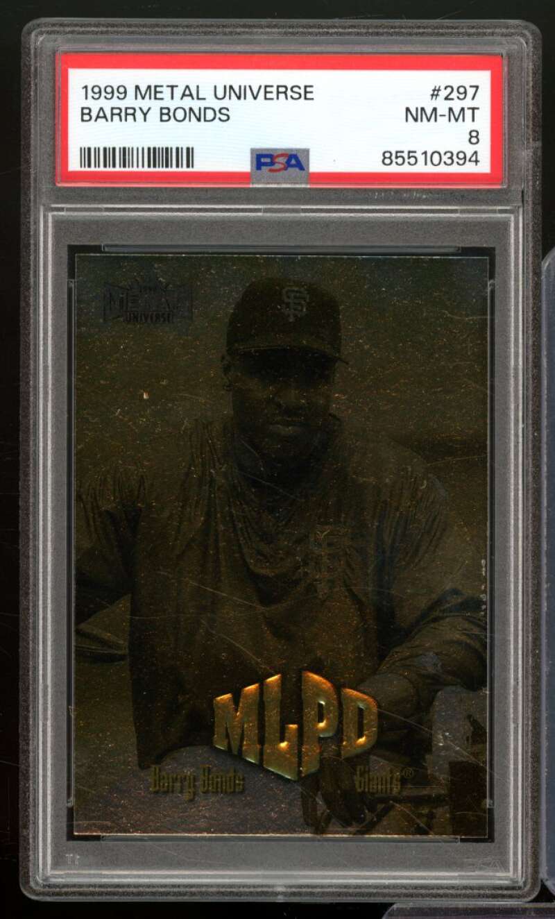 Barry Bonds Card 1999 Metal Universe #297 PSA 8 Image 1