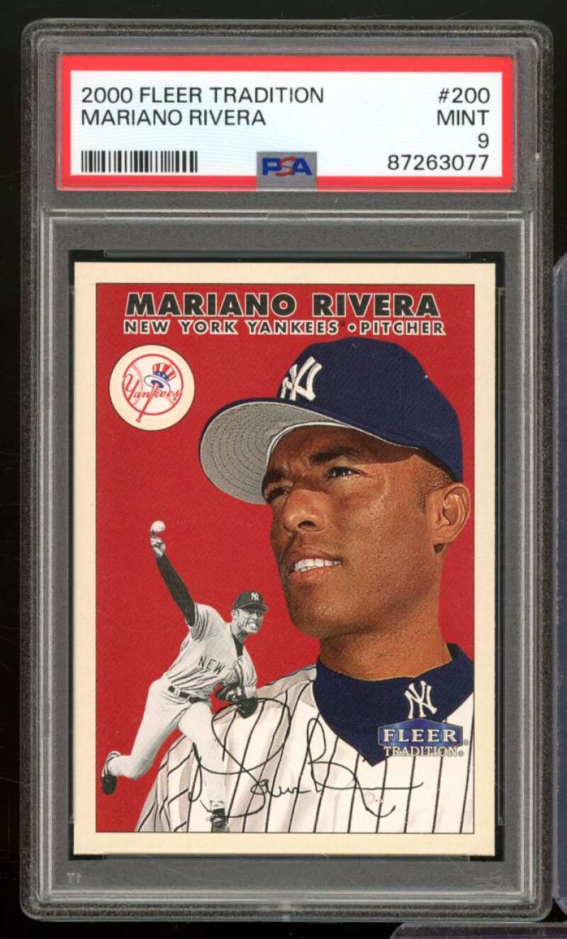 Mariano Rivera Card 2000 Fleer Tradition #200 PSA 9 Image 1