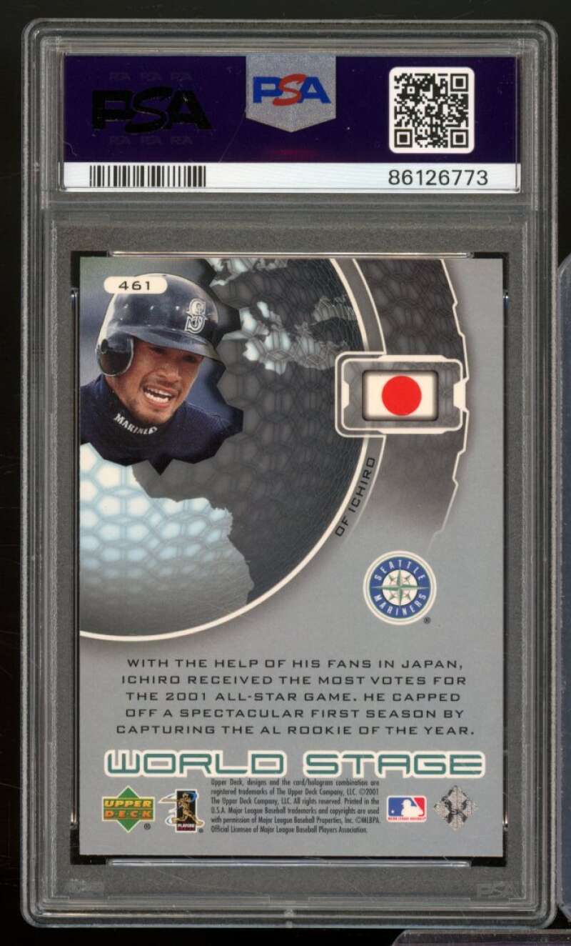 Ichiro Suzuki Card 2002 Upper Deck #461 PSA 8 Image 2