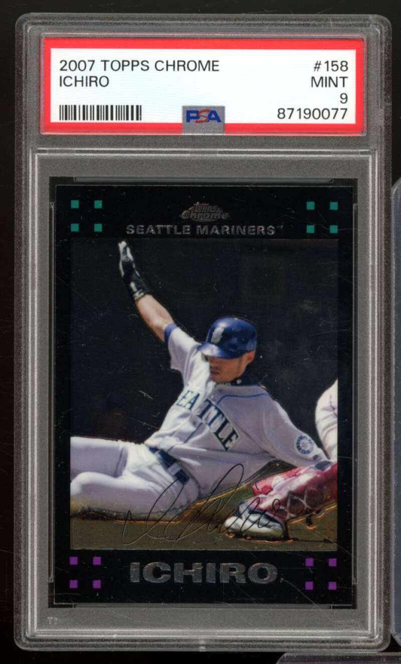 Ichiro Suzuki Card 2007 Topps Chrome #158 PSA 9 Image 1