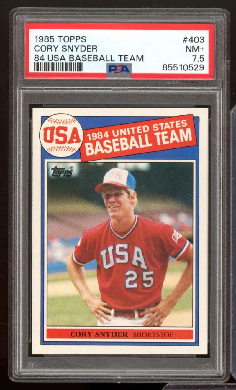 Cory Snyder Rookie Card 1985 Topps #403 PSA 7.5 Image 1