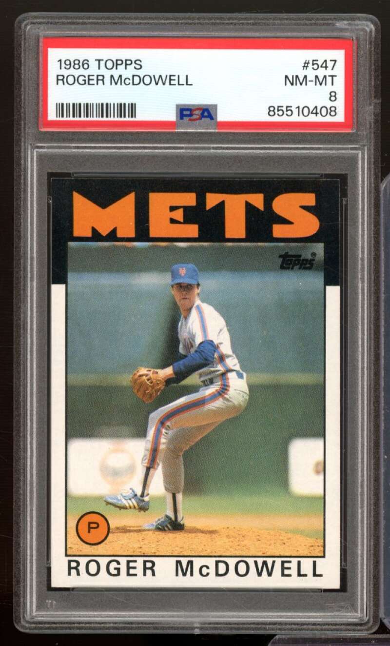 Roger Mcdowell Card 1986 Topps #547 PSA 8 Image 1