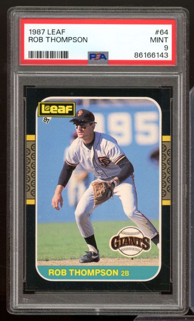 Rob Thompson Rookie Card 1987 Leaf #64 PSA 9 Image 1