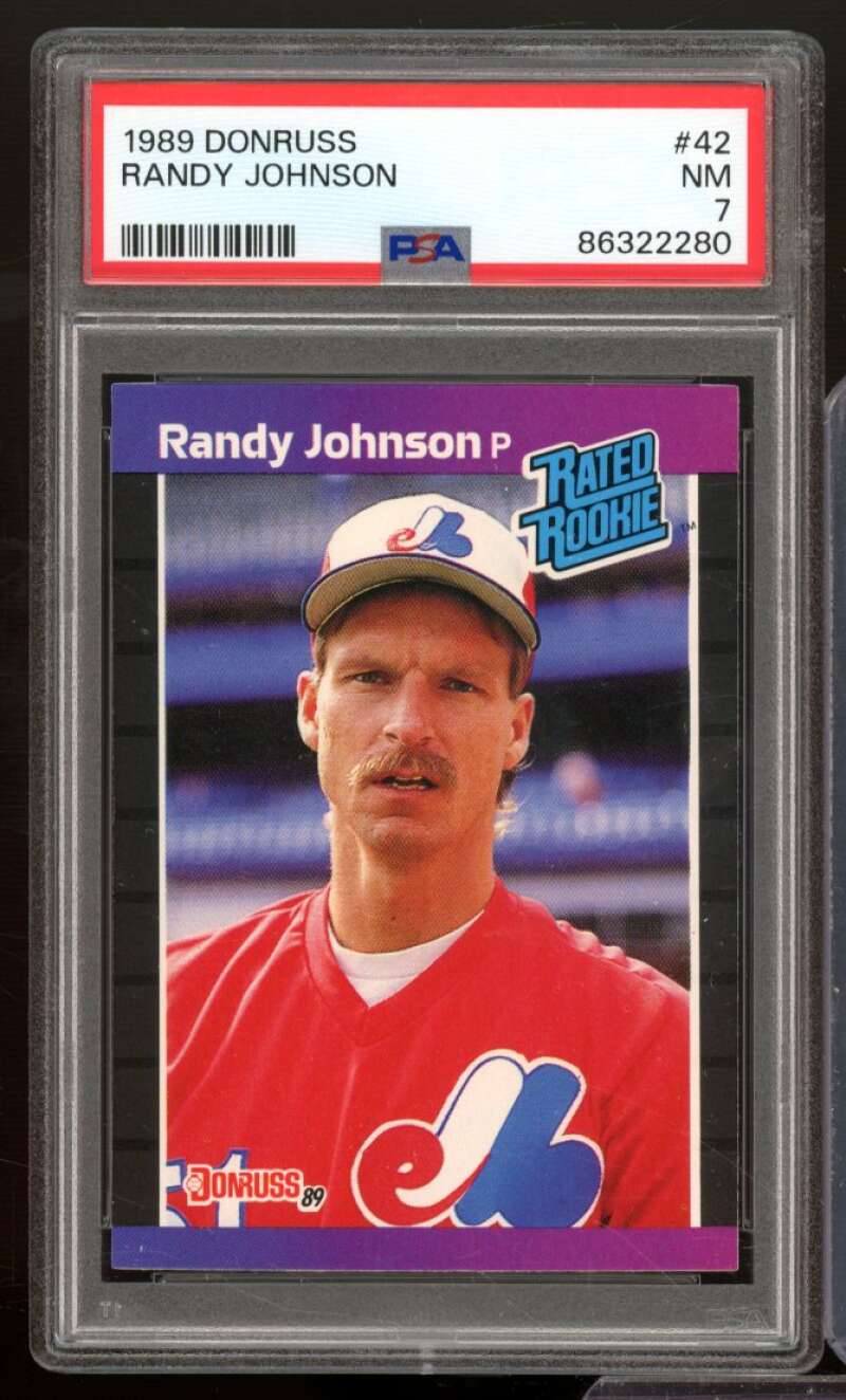 Randy Johnson Rookie Card 1989 Donruss #42 PSA 7 Image 1