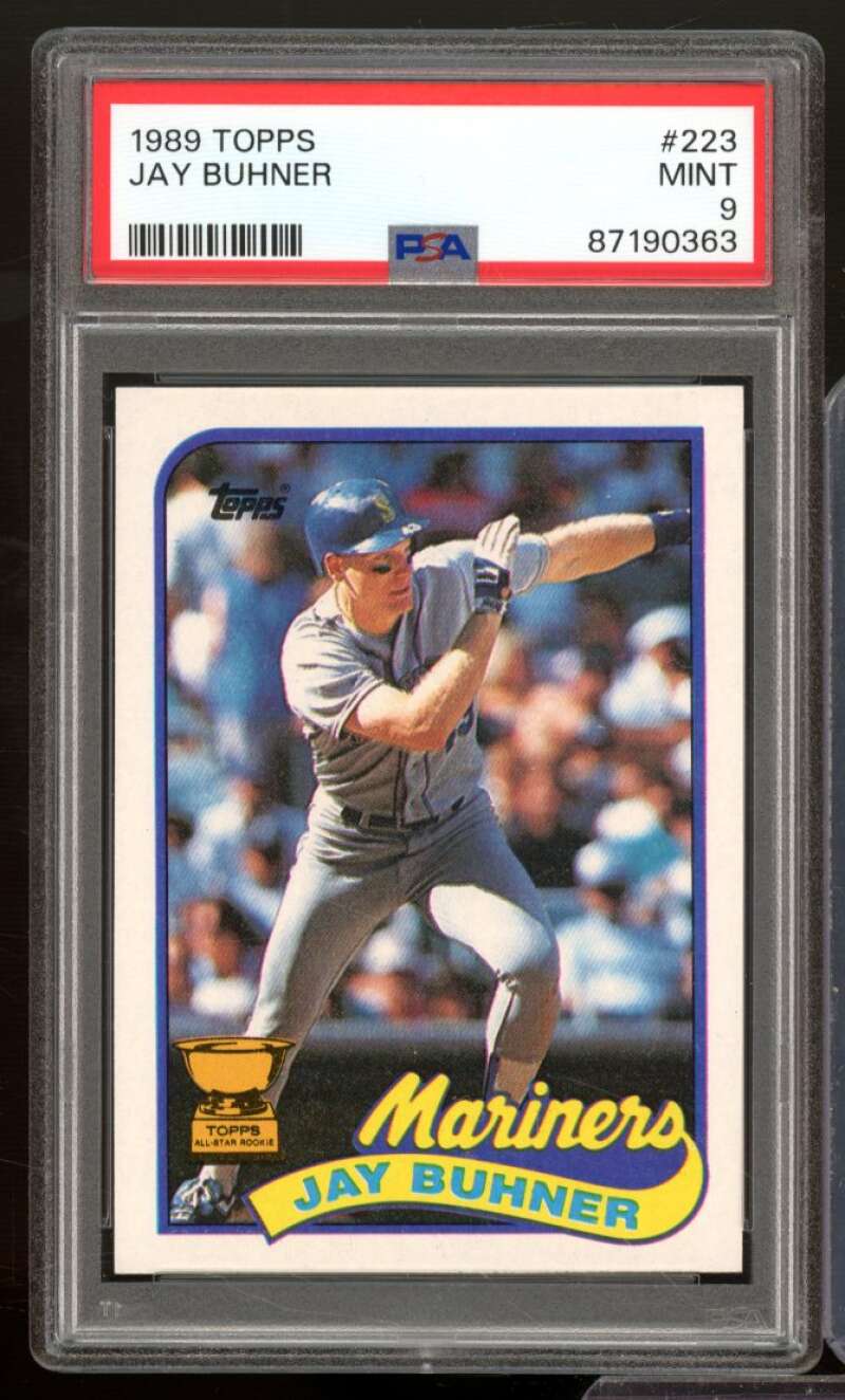 Jay Buhner Rookie Card 1989 Topps #223 PSA 9 Image 1