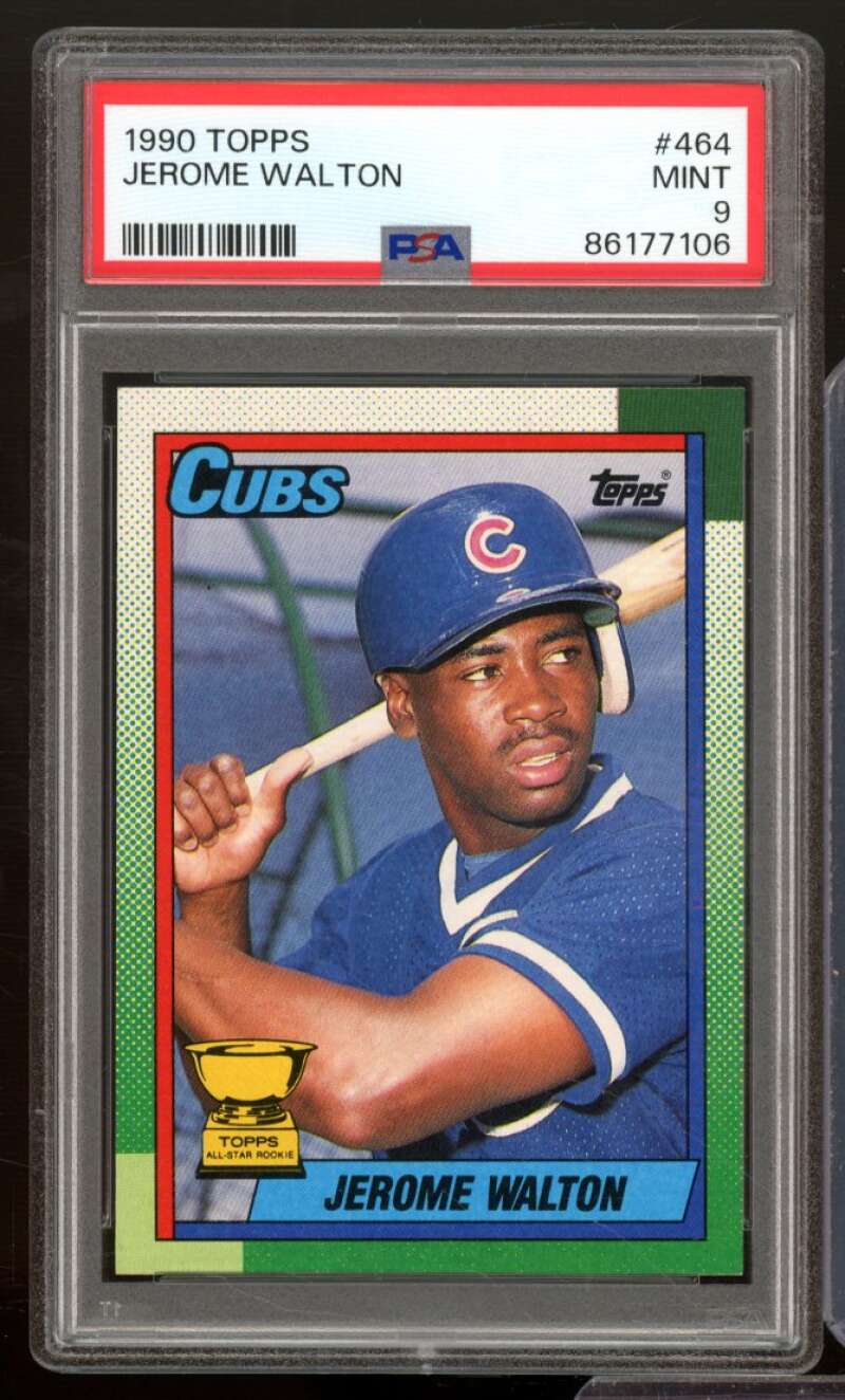 Jerome Walton Rookie Card 1990 Topps #464 PSA 9 Image 1