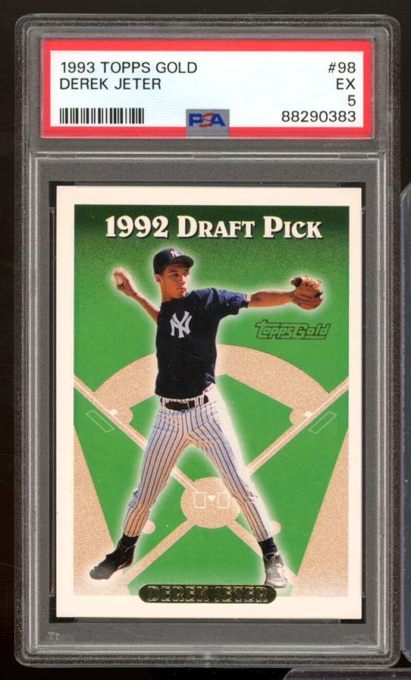 Derek Jeter Rookie Card 1993 Topps Gold #98 PSA 5 Image 1