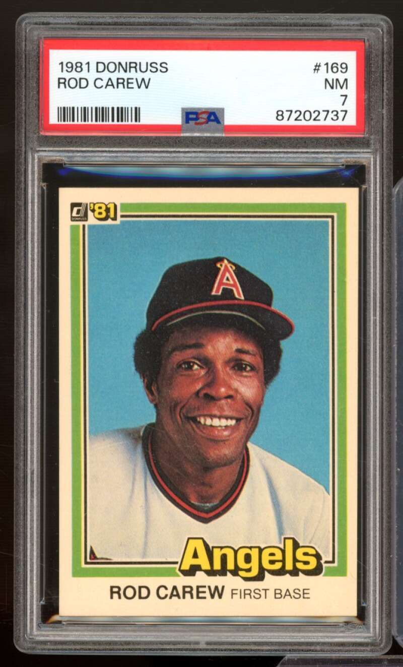 Rod Carew Card 1981 Donruss #169 PSA 7 Image 1