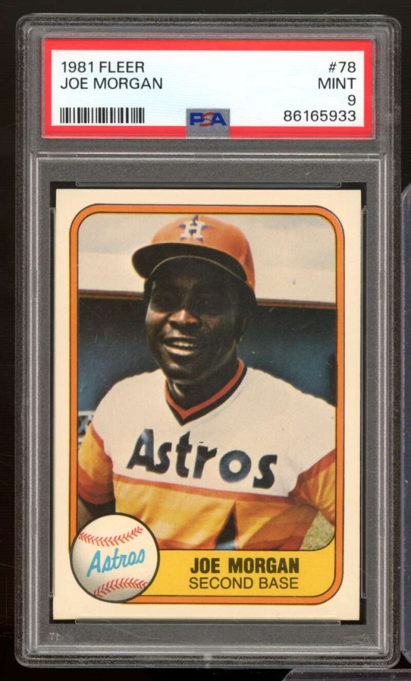 Joe Morgan Card 1981 Fleer #78 PSA 9 Image 1