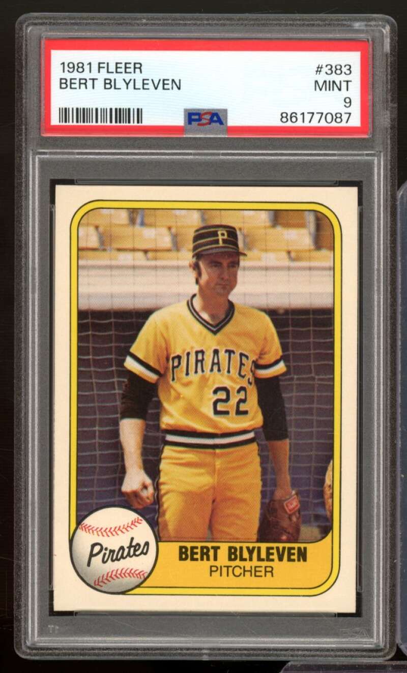 Bert Blyleven Card 1981 Fleer #383 PSA 9 Image 1