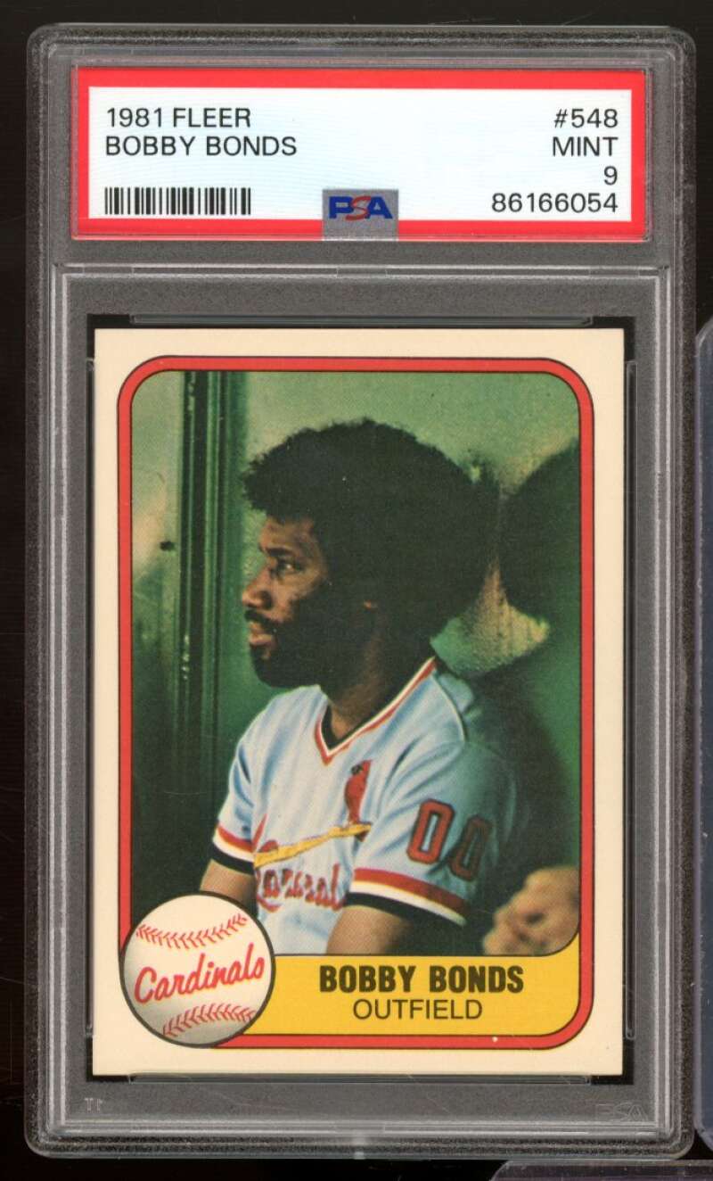 Bobby Bonds Card 1981 Fleer #548 PSA 9 Image 1